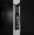 LANERI - Colonne De Douche Hydromassage En Abs Verni En Poudre  Noir Mat - vignette