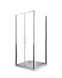 LANERI - Douche De 6 Mm Avec Un Paroi Fixe Laterale Et Porte Type Saloon  (receveur Non Inclu) – 97,5-100 Fixe X 67-70 Saloon - vignette