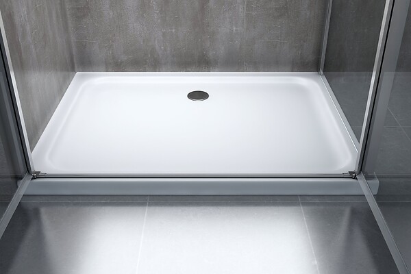 LANERI - Douche De 6 Mm Avec Un Paroi Fixe Laterale Et Porte Type Saloon  (receveur Non Inclu) – 97,5-100 Fixe X 67-70 Saloon - large