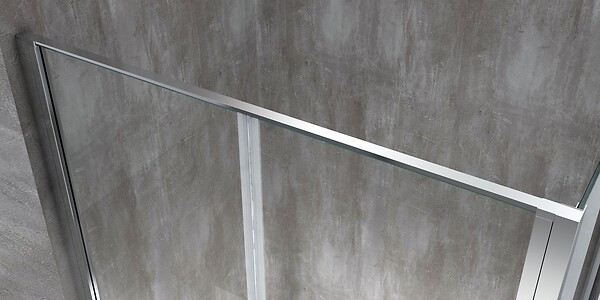 LANERI - Douche De 6 Mm Avec Un Paroi Fixe Laterale Et Porte Type Saloon  (receveur Non Inclu) – 97,5-100 Fixe X 67-70 Saloon - large