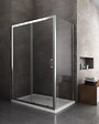 LANERI - Douche De 6 Mm Avec Un Paroi Fixe Laterale Et Une Porte Coulissante (receveur Non Inclu)  – 77,5-80 Fixe X 105-110 Coulissante - vignette