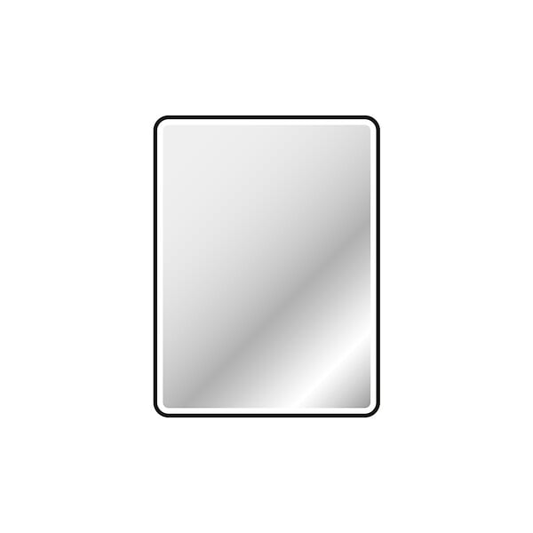 AURLANE - Miroir salle de bain avec eclairage LED et contour noir - 60x80cm - GO BLACK LED - large
