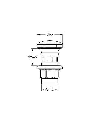 GROHE - Set Mitigeur pour lavabo taille S + Bonde clic clac Grohe pour lavabo avec trop-plein (MitigeurS1-CLICCLAC) - large