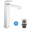 GROHE - Grohe Eurocube Set Mitigeur monocommande 1/2" LavaboTaille XL + Bonde clic clac Grohe pour lavabo avec trop-plein (23406000-CLICCLAC) - vignette