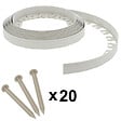 GT GARDEN - Bordure de jardin flexible blanche - 4 cm x 10 mètres avec 20 piquets d'ancrage - vignette