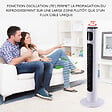 HOMCOM - Ventilateur colonne tour programmable oscillant silencieux 45 W avec télécommande écran affichage minuterie 3 modes 3 vitesses 32L x 32l x 96H cm blanc noir - vignette