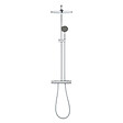 GROHE - Colonne de douche thermostatique XXL Round 250 + Douchette 2 jets, Chrome (26816022) - vignette