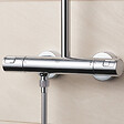 GROHE - Colonne de douche thermostatique XXL Round 250 + Douchette 2 jets, Chrome (26816022) - vignette