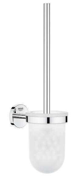 GROHE - BauCosmopolitan Set d'accessoires avec Brosse WC murale + Dérouleur de papier en métal, Chrome (40463001-DUOESSENTIALS) - large