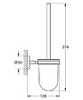 GROHE - BauCosmopolitan Set d'accessoires avec Brosse WC murale + Dérouleur de papier en métal, Chrome (40463001-DUOESSENTIALS) - vignette
