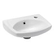 SIKO - Lave-mains mural Blanc 35 × 28 cm – trou de robinetterie à droite, avec trop-plein (EUR913) - vignette