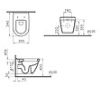 GEBERIT - Pack Bâti-support Autoportant Duofix + WC suspendu S50 + Abattant softclose + Fixations murales + Plaque blanche (S50GebX) - vignette