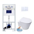 VILLEROY ET BOCH - Pack WC Bâti-support + WC Swiss Aqua Technologies sans bride et fixations invisibles + Plaque chrome - vignette