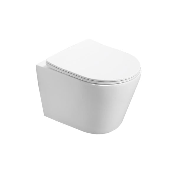 VILLEROY ET BOCH - Pack WC Bâti-support + WC Swiss Aqua Technologies sans bride et fixations invisibles + Plaque chrome - large