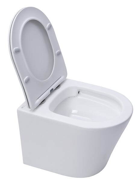 VILLEROY ET BOCH - Pack WC Bâti-support + WC Swiss Aqua Technologies sans bride et fixations invisibles + Plaque chrome - large