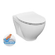 VILLEROY ET BOCH - Pack WC bâti-support + WC Cersanit Dormo sans bride + Abattant softclose + Plaque blanche (ViConnectDormo-2) - vignette