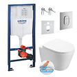 GROHE - Pack WC Bâti-support + WC SAT Infinitio sans bride fixations invisibles + Plaque + Panneau isolation phonique ArenaInfinitio - vignette