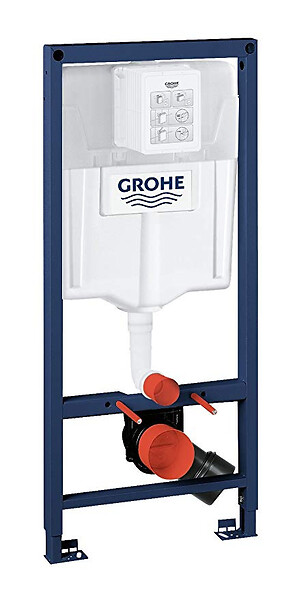 GROHE - Pack WC Bâti-support + WC SAT Infinitio sans bride fixations invisibles + Plaque + Panneau isolation phonique ArenaInfinitio - large