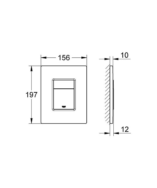 GROHE - Pack WC Bâti-support + WC Swiss Aqua Technologies Infinitio sans bride, fixation invisible + Plaque chrome - large