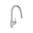 GROHE - Grohe CONCETTO Mitigeur monocommande pour évier avec douchette extractible 2 jets, Inox brossé (G-31483dc2) - vignette