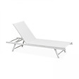 OVIALA - Bain de soleil en acier blanc - Tahiti - vignette