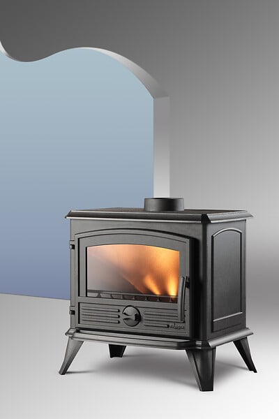 INVICTA - Poêle à bois Samara - Fonte - Anthracite - 6kW - large