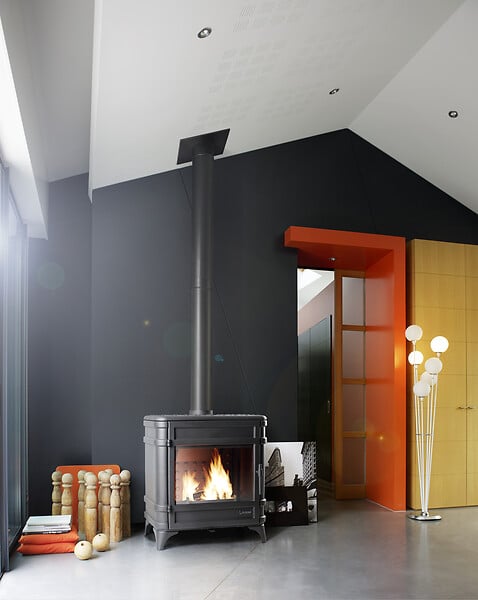 INVICTA - Poêle à bois Siam - Fonte - Anthracite - 12kW - large