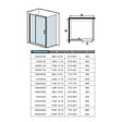 AICA SANITAIRE - AICA cabine de douche coulissante 100x80x195cm porte de douche avec l'amortisseur 100cm cabine de douche Noire en 8mm verre anticalcaire - vignette