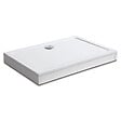 AICA SANITAIRE - AICA receveur de douche blanc 150x80cm rectangulaire, Extra-plat, bac à douche avec le kit de plinthe, 10 pieds, la bonde de receveur et le siphon 90cm - vignette