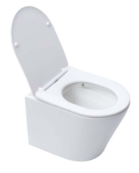 GROHE - Pack WC Bâti autoportant + WC blanc mat sans bride Infinitio + Abattant frein de chute + Plaque chrome, ProjectInfinitioMat-1 - large