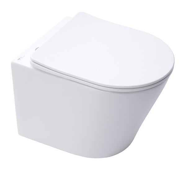 GROHE - Pack WC Bâti autoportant + WC blanc mat sans bride Infinitio + Abattant frein de chute + Plaque chrome, ProjectInfinitioMat-1 - large
