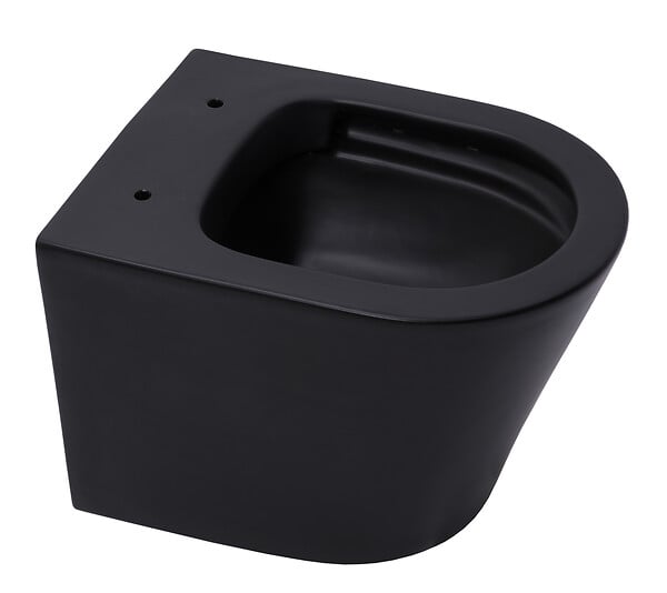 GEBERIT - Pack WC bâti Duofix + WC sans bride Infinitio Noir mat + Abattant frein de chute + Plaque Delta 50 Noire - large