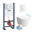 GROHE - Pack Cuvette Compacte SENTO RIM-EX sans bride + Rapid SL autoportant NF + plaque Skate Air blanc ProjectSentoRimlessCOMPACT-3 - vignette