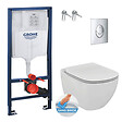 GROHE - Pack WC Rapid SL GROHE + Cuvette Ideal Standard Tesi Aquablade rimless + Plaque de commande Grohe Skate Chrome - vignette