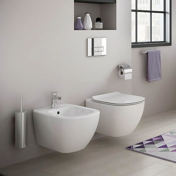 GROHE - Pack WC Rapid SL GROHE + Cuvette Ideal Standard Tesi Aquablade rimless + Plaque de commande Grohe Skate Chrome - large