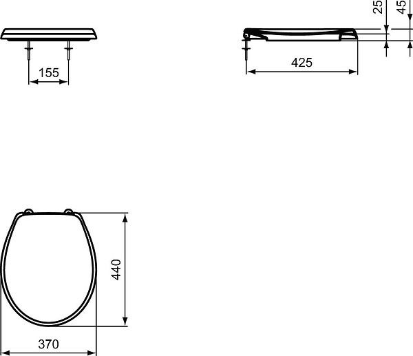 GROHE - Pack WC Bâti autoportant avec Cuvette Porcher rimless + Abattant + Plaque chrome (ProjectPorcher-2) - large