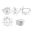 GROHE - Pack WC bâti-autoportant Rapid SL + WC SAT rimless fixations invisibles + Abattant softclose + Plaque chrome Autoportant-SAT-1 - vignette