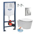 GROHE - Perfect Pack WC Rapid SL + cuvette sans bride SAT, fixations cachées + plaque chrome (SatRimlessPerfect) - vignette