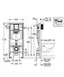 GROHE - Pack WC Bâti-support + WC Swiss Aqua Technologies Infinitio sans bride fixation invisible + Plaque chrome RapidSL-Infinitio-2 - vignette