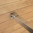 AICA SANITAIRE - Aica Barre De Stabilisation Extensible 73-120cm pour douche à l'italienne, Barre De Fixation Carrée En Aluminium Avec La Finition Chromée - vignette