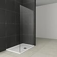 AICA SANITAIRE - AICA paroi de douche 120x200cm en 8mm verre anticalcaire paroi de douche à l'italienne - vignette