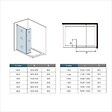 AICA SANITAIRE - AICA paroi de douche 70x200cm avec retour pivotant 50x200cm en 8mm verre securit, paroi de douche à l'italienne avec une barre de fixation 70-120cm en cylindrique - vignette