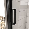 AICA SANITAIRE - AICA porte de douche noire 110x195cm porte de douche avec l'amortisseur porte de douche coulissante en 8mm verre anticalcaire - vignette