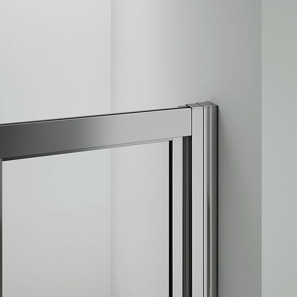 AICA SANITAIRE - AICA porte de douche 80x185cm pliante en verre sécurit clair,installation en niche - large
