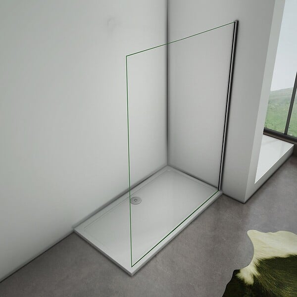 AICA SANITAIRE - AICA paroi de douche 140x200cm en 8mm verre anticalcaire paroi de douche à l'italienne - large
