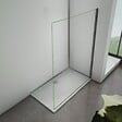 AICA SANITAIRE - AICA paroi de douche 140x200cm en 8mm verre anticalcaire paroi de douche à l'italienne - vignette