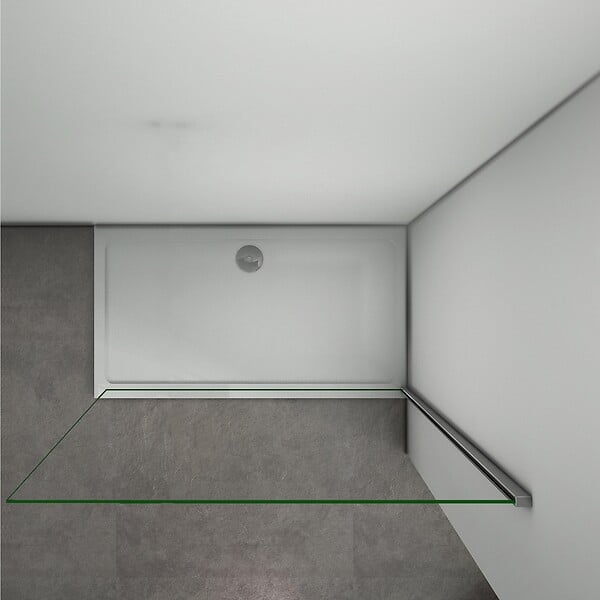 AICA SANITAIRE - AICA paroi de douche 140x200cm en 8mm verre anticalcaire paroi de douche à l'italienne - large