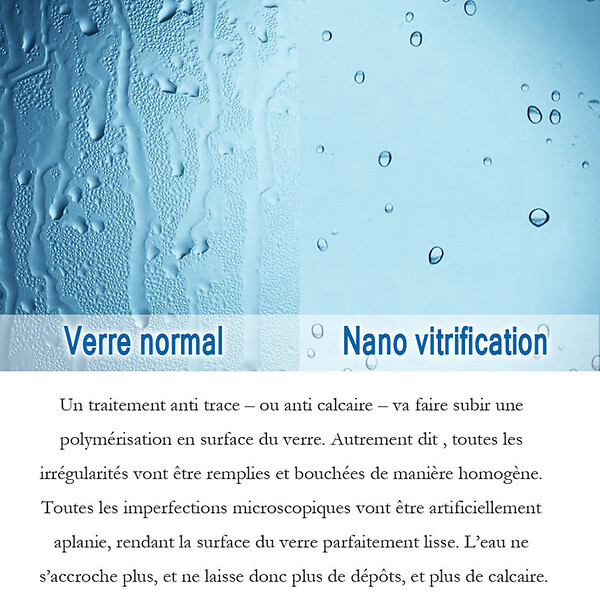 AICA SANITAIRE - AICA paroi de douche 140x200cm en 8mm verre anticalcaire paroi de douche à l'italienne - large