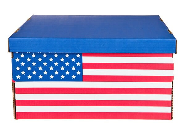C.FROG - Clementina frog - lot de 2 boites en carton decor usa - large