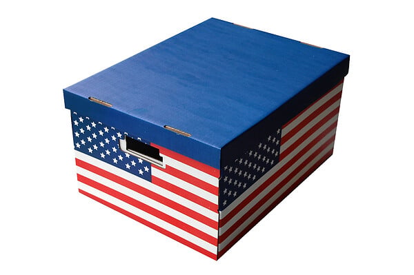 C.FROG - Clementina frog - lot de 2 boites en carton decor usa - large